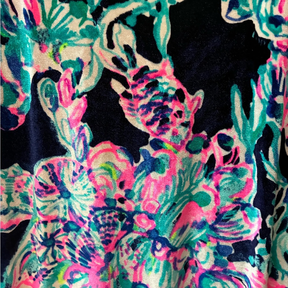 Lilly Pulitzer Vibrant Floral Long Sleeve Dress Size Large - Picture 2 of 4